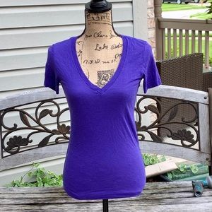 PINK purple V-neck tee
